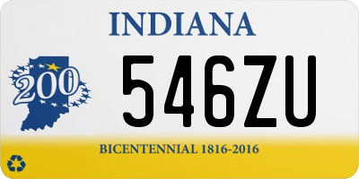 IN license plate 546ZU