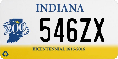 IN license plate 546ZX