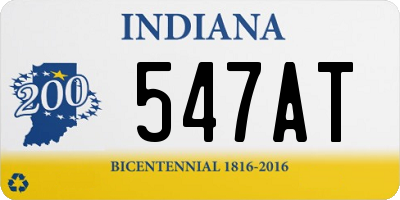 IN license plate 547AT