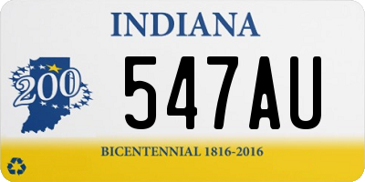 IN license plate 547AU