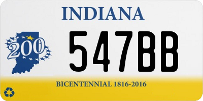 IN license plate 547BB