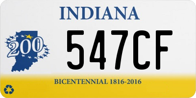 IN license plate 547CF