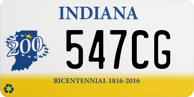 IN license plate 547CG