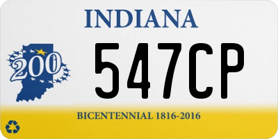 IN license plate 547CP