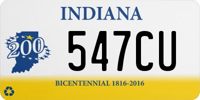 IN license plate 547CU