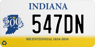 IN license plate 547DN