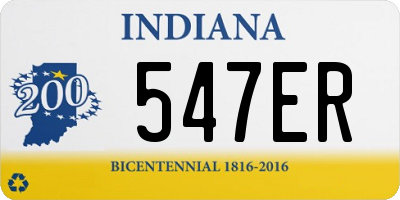 IN license plate 547ER