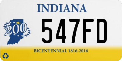 IN license plate 547FD