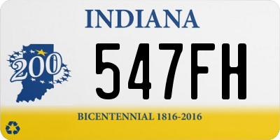 IN license plate 547FH