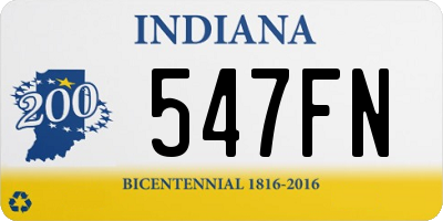 IN license plate 547FN