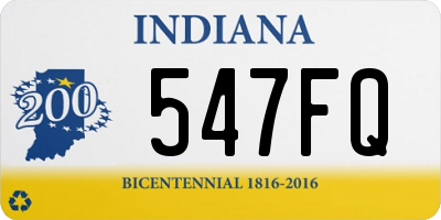 IN license plate 547FQ