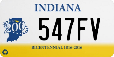 IN license plate 547FV