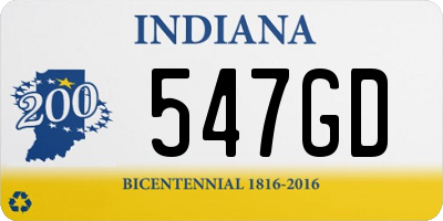 IN license plate 547GD