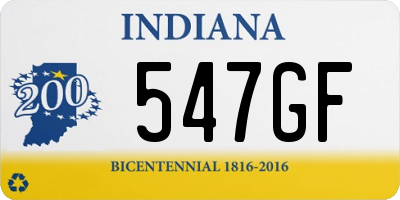 IN license plate 547GF