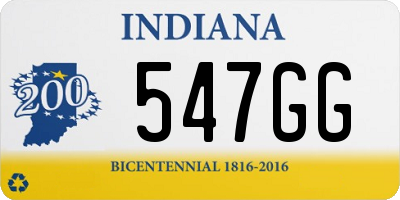 IN license plate 547GG