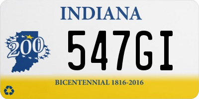 IN license plate 547GI