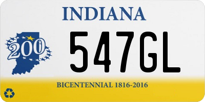 IN license plate 547GL