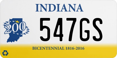 IN license plate 547GS