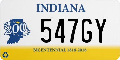 IN license plate 547GY