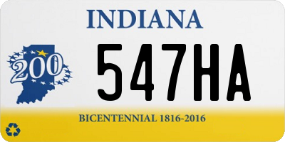 IN license plate 547HA