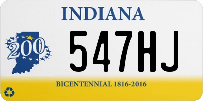 IN license plate 547HJ