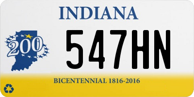 IN license plate 547HN