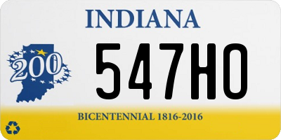 IN license plate 547HO