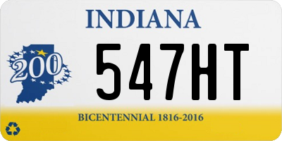 IN license plate 547HT