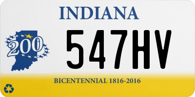 IN license plate 547HV