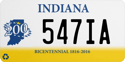 IN license plate 547IA