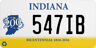 IN license plate 547IB