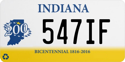 IN license plate 547IF