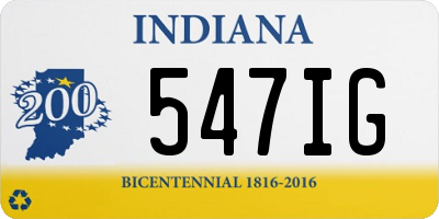 IN license plate 547IG