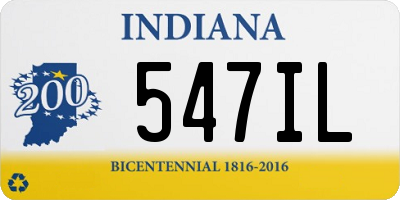 IN license plate 547IL