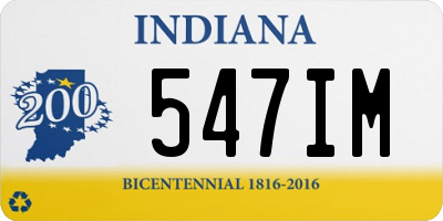 IN license plate 547IM