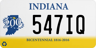 IN license plate 547IQ