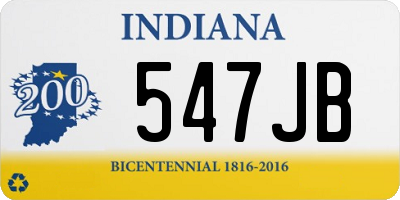 IN license plate 547JB