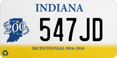IN license plate 547JD