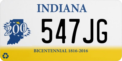 IN license plate 547JG