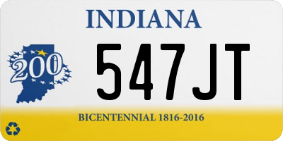 IN license plate 547JT