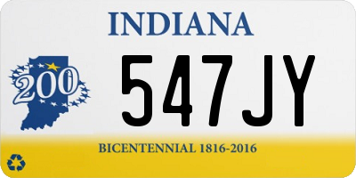 IN license plate 547JY