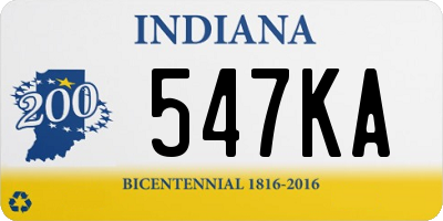 IN license plate 547KA