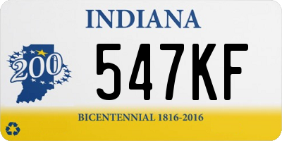 IN license plate 547KF