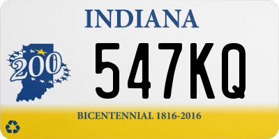 IN license plate 547KQ