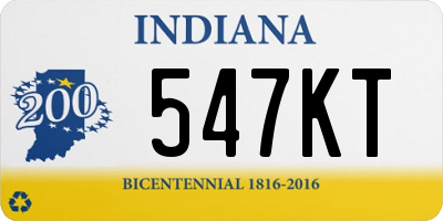 IN license plate 547KT