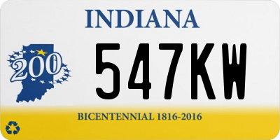 IN license plate 547KW