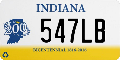 IN license plate 547LB