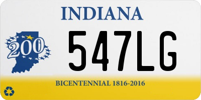 IN license plate 547LG