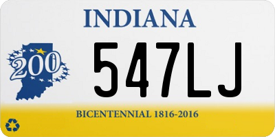 IN license plate 547LJ