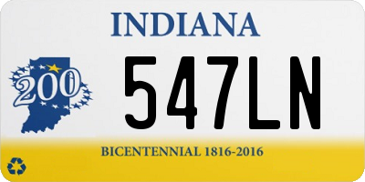 IN license plate 547LN